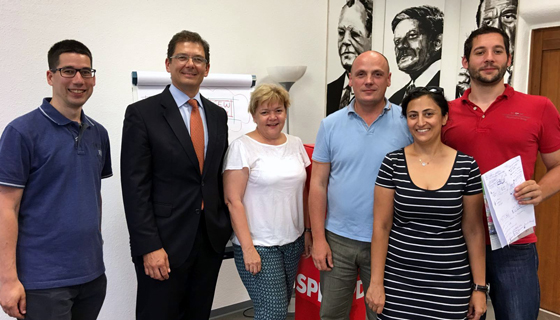 Foto: Simon Abraham, Peter Bresinski, Sabine Rebmann, Daniel Born, MdL, Neza Yildirim, Robin Pitsch